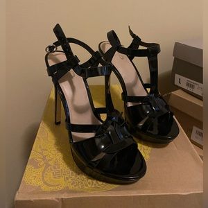 Black patent leather heels. Just like new. Size 7 1/2.